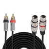 Pyle Dual 5Ft. Professional Audio Link Cable Xlr Female To Rca Male PPRCX05